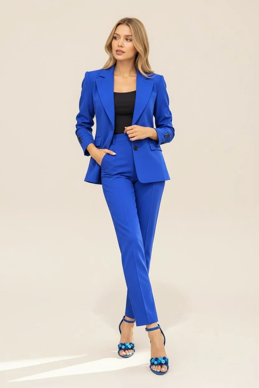 sovereign-saks-mavi-blazer-ceket